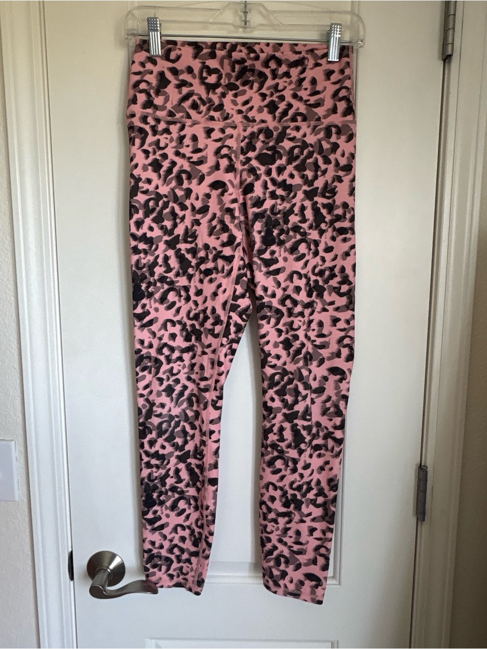 Fabletics Women’s Powerhold Pink Cheetah Print Leggings - Size S